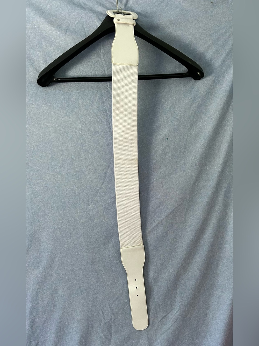 Vintage Ralph Lauren 3” White Elastic Stretch Belt SZ Large